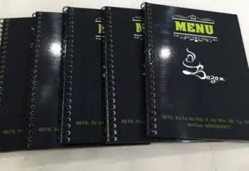 in menu bìa cứng