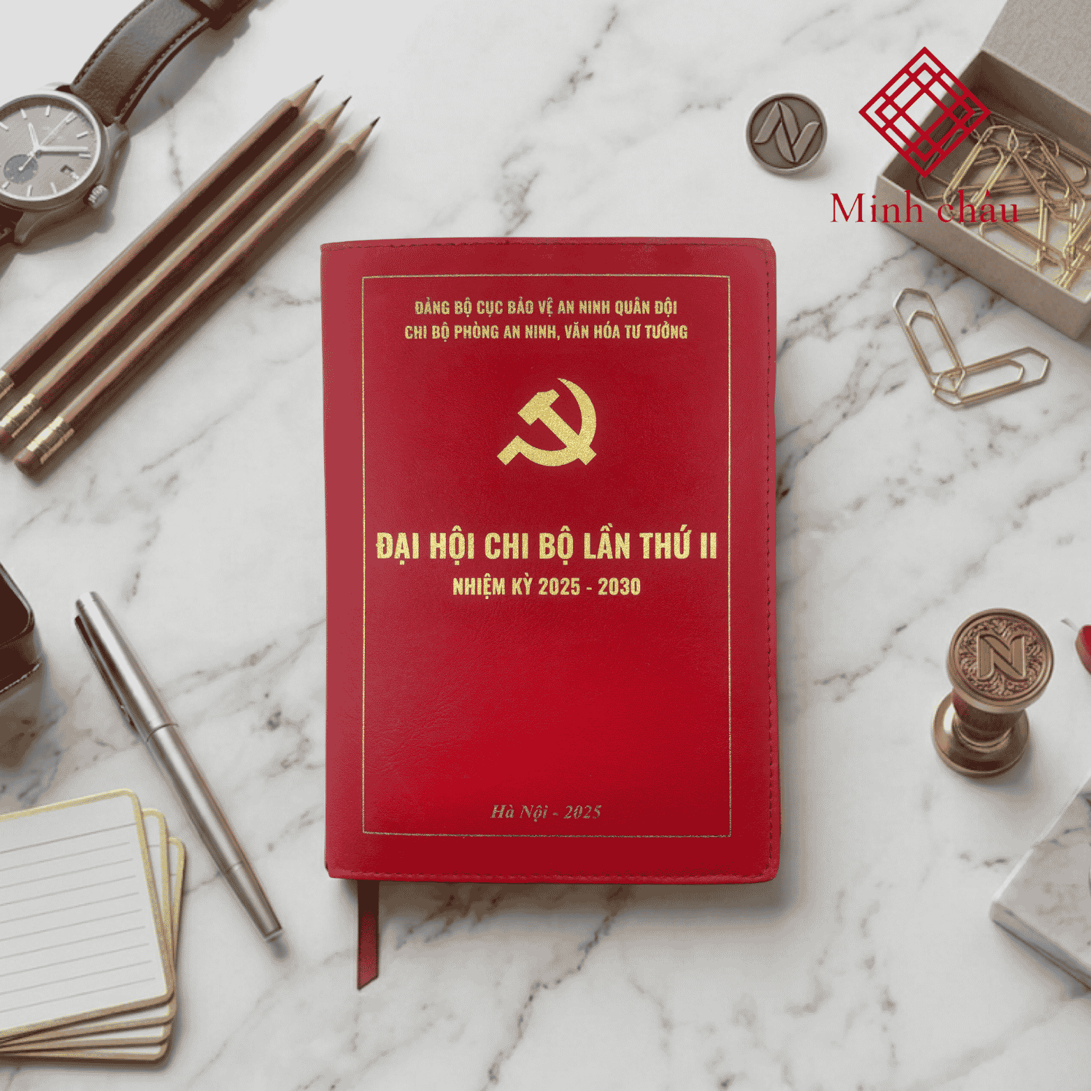 Sổ tay da cao cấp Đại hội lần thứ II